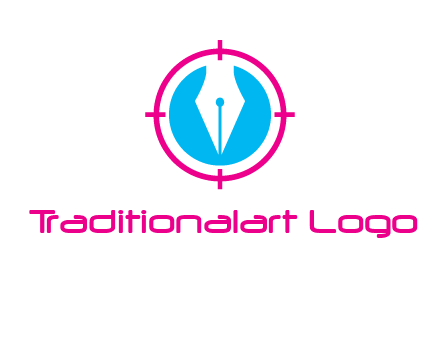 pen nib in circle publishing logo