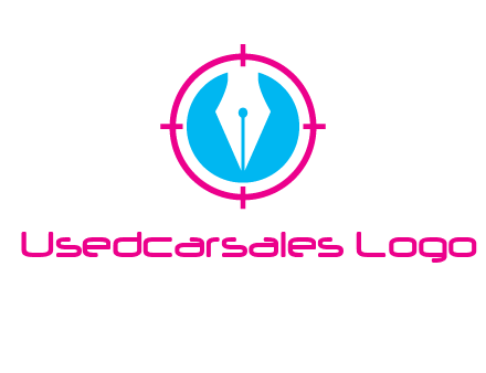 pen nib in circle publishing logo