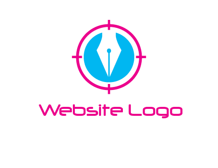 pen nib in circle publishing logo