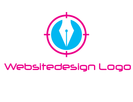 pen nib in circle publishing logo