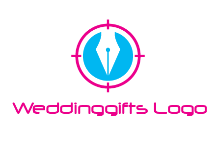 pen nib in circle publishing logo