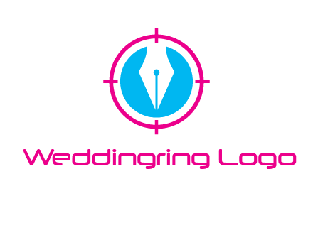 pen nib in circle publishing logo