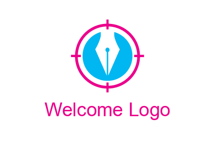 pen nib in circle publishing logo