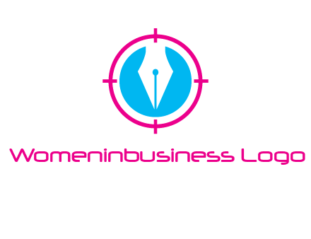 pen nib in circle publishing logo
