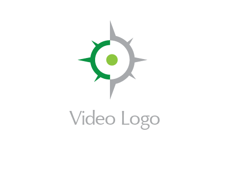dot in compass star travel logo