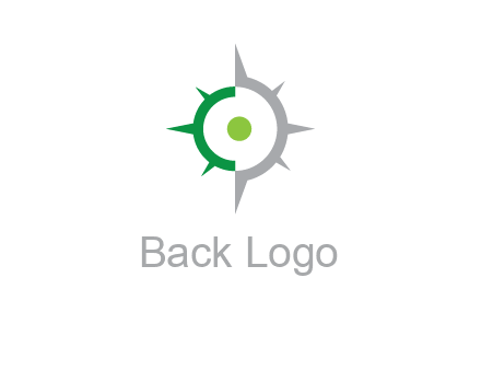 dot in compass star travel logo