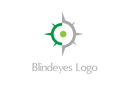 dot in compass star travel logo