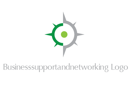 dot in compass star travel logo