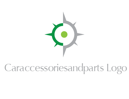 dot in compass star travel logo