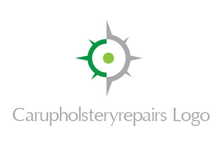 dot in compass star travel logo