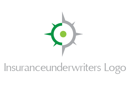 dot in compass star travel logo