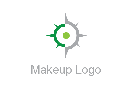 dot in compass star travel logo