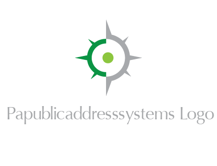 dot in compass star travel logo