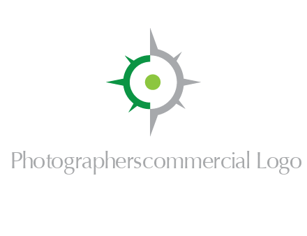 dot in compass star travel logo
