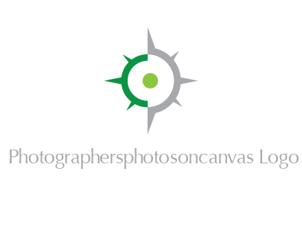 dot in compass star travel logo