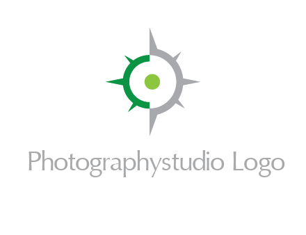 dot in compass star travel logo