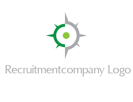 dot in compass star travel logo