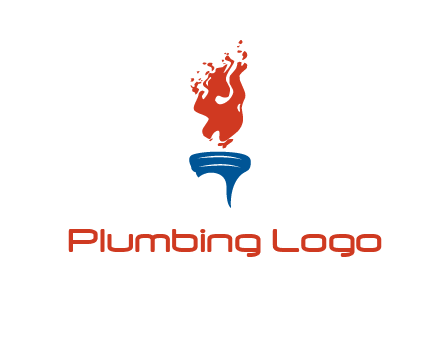 flaming torch sports logo