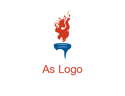 flaming torch sports logo
