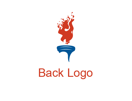 flaming torch sports logo