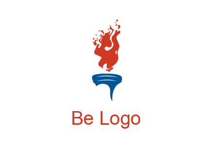 flaming torch sports logo