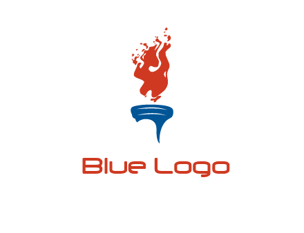 flaming torch sports logo
