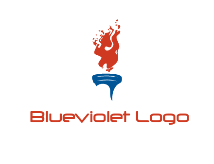 flaming torch sports logo