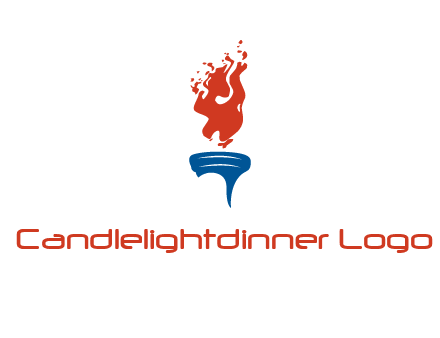 flaming torch sports logo