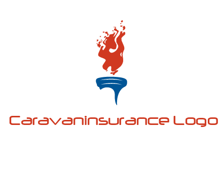 flaming torch sports logo