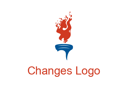 flaming torch sports logo