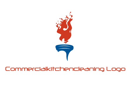 flaming torch sports logo
