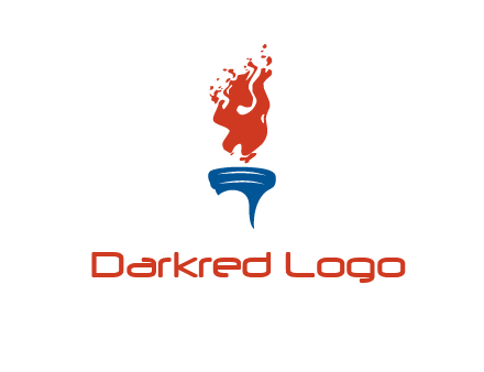 flaming torch sports logo