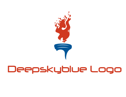 flaming torch sports logo