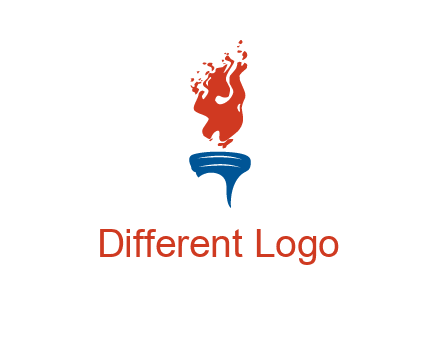 flaming torch sports logo
