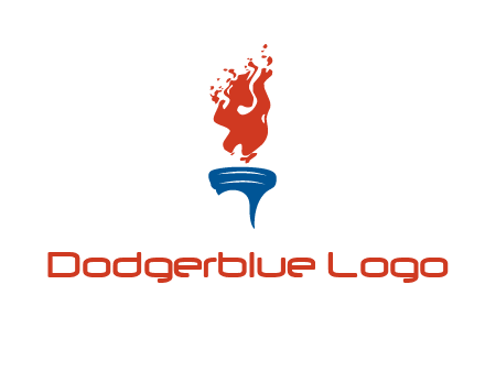 flaming torch sports logo