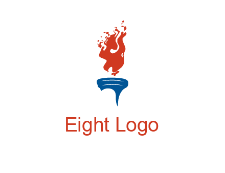 flaming torch sports logo