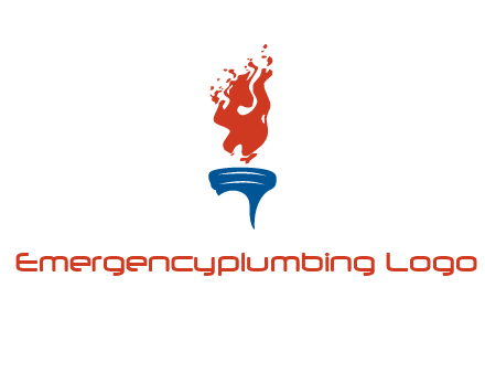 flaming torch sports logo