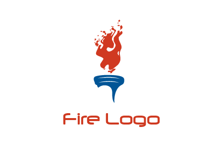 flaming torch sports logo