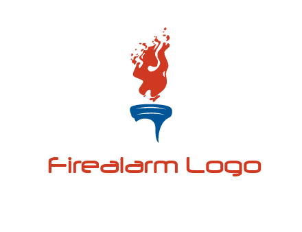 flaming torch sports logo