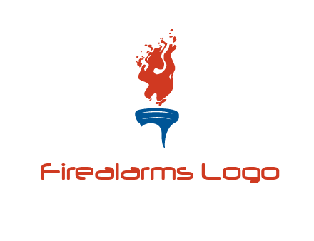 flaming torch sports logo