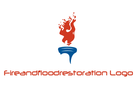 flaming torch sports logo
