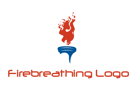 flaming torch sports logo
