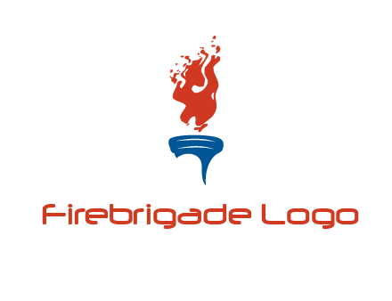flaming torch sports logo
