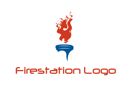 flaming torch sports logo