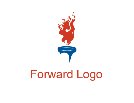 flaming torch sports logo