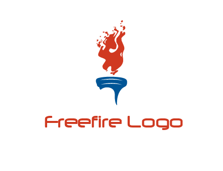 flaming torch sports logo