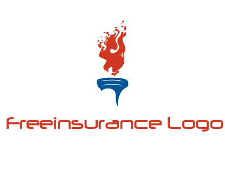 flaming torch sports logo