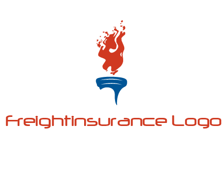 flaming torch sports logo