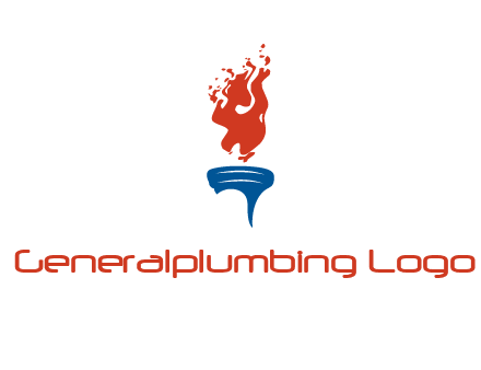 flaming torch sports logo