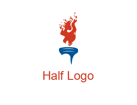 flaming torch sports logo